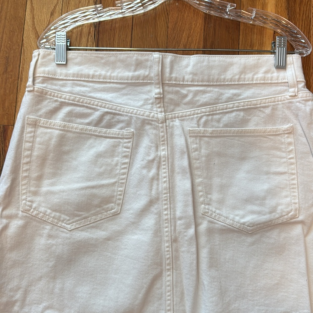 GAP White Denim Skirt, Raw Edge, Size 12/31 - Picture 7 of 7